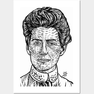 EDITH CAVELL ink portrait Posters and Art